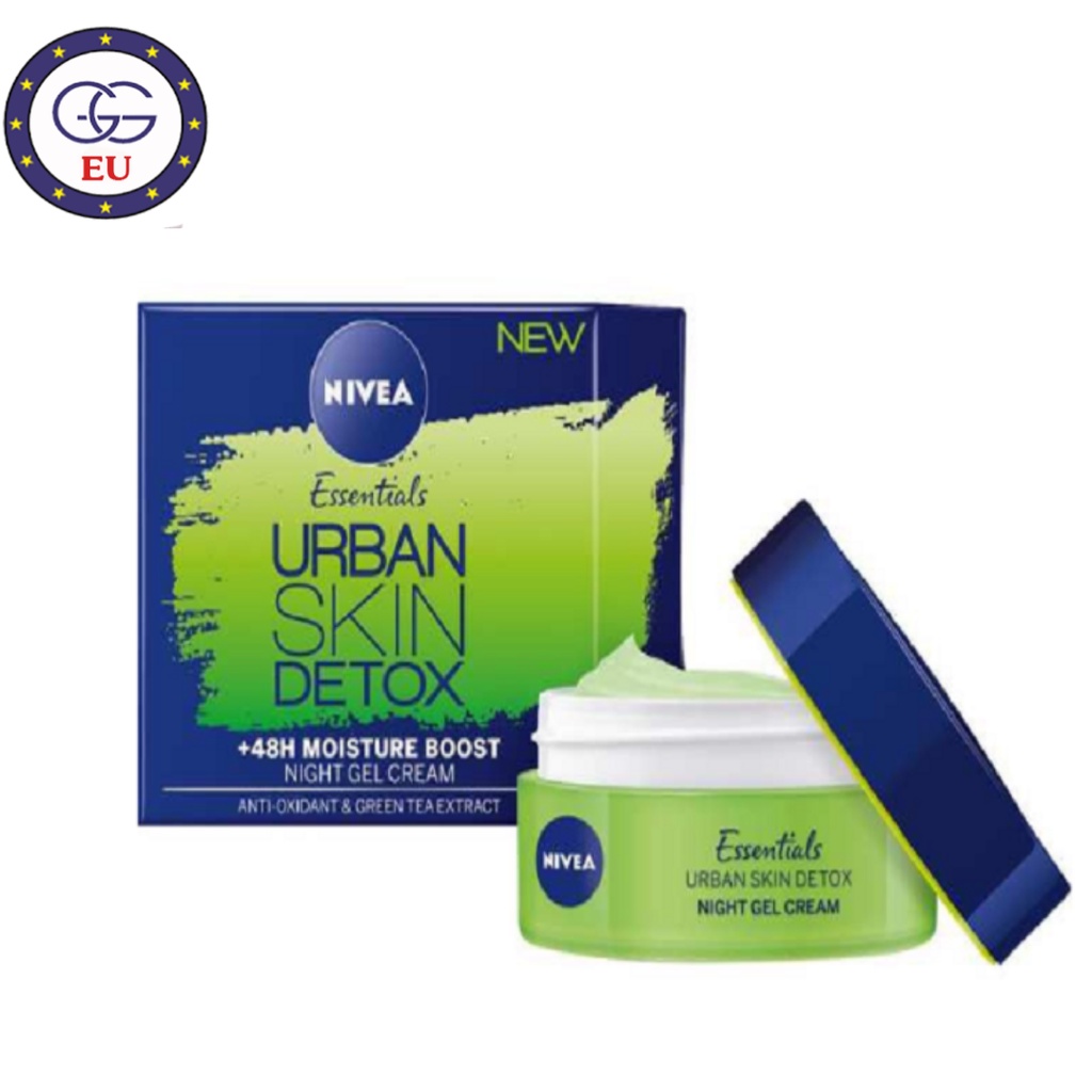 Kem dưỡng da Nivea Essentials Urban Skin Detox, tẩy tế bào chết, thải độc, dưỡng da, Nội địa Đức, GGEU