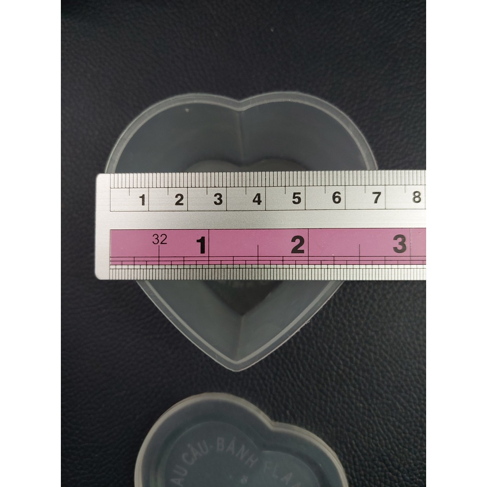 BỘ 50 HỘP LÀM BÁNH FLAN RAU CÂU SỮA CHUA HÌNH TRÁI TIM 7.5 CM CÓ NẮP ĐẬY