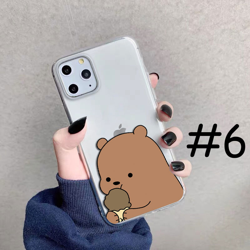 Ốp Lưng TPU Mềm Xiaomi Redmi 9A 9C 9 Note 9 9S Pro Max Ba con gấu trần 1