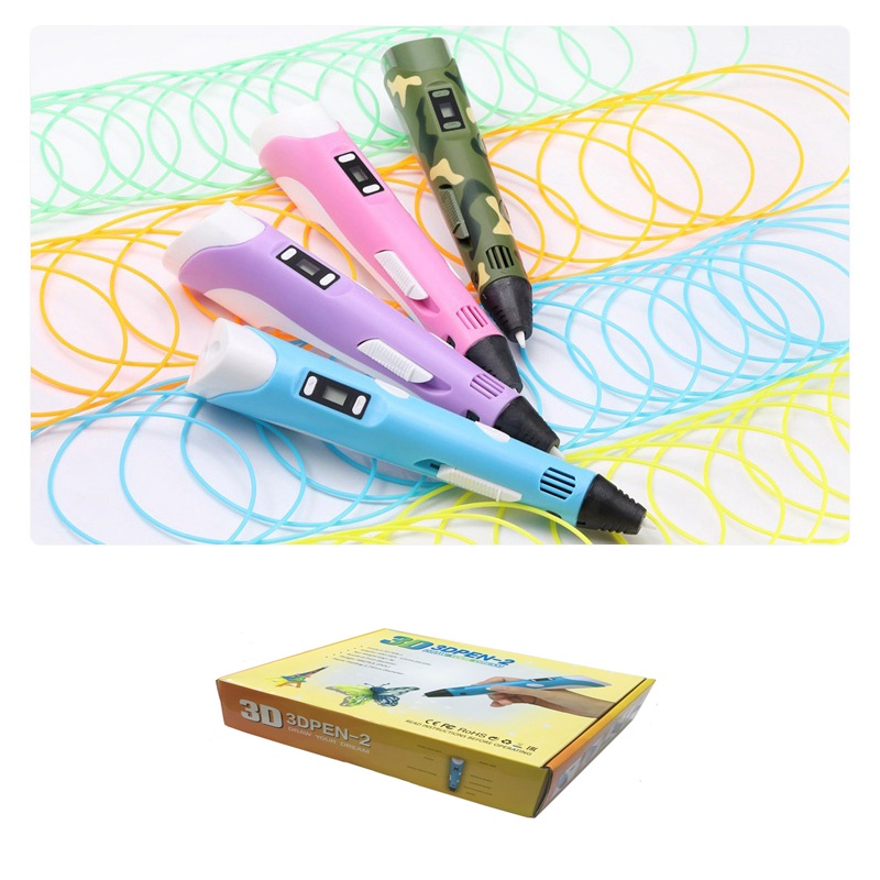 Bút in 3D kèm sợi lụa PLA phù hợp làm quà sinh nhật/ giáng sinh DIY