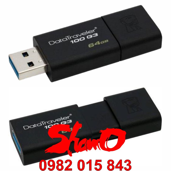 USB 3.0 Kingston 64GB – DataTraveler 100G3 – Chính hãng – Bảo hành 5 năm