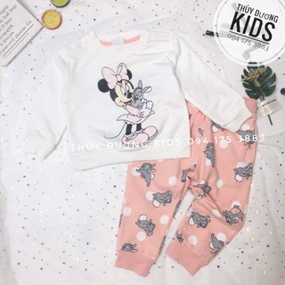 Bộ nỉ H.M Minnie ôm thỏ xuất cho bé gái 1-6y