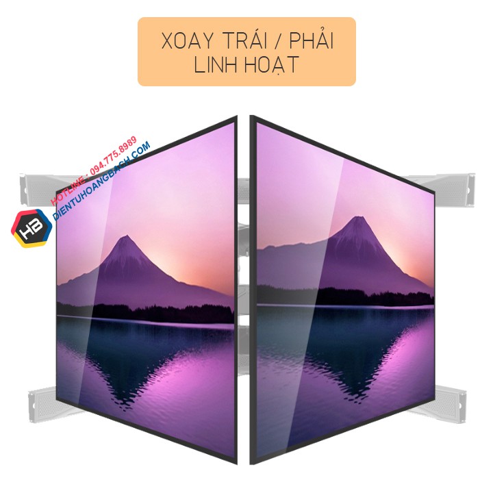 [Đầu Tiên Tại VN] Giá Treo Tivi NB P6 45 - 75 Inch - Chính Hãng NorthBayou - Xoay Đa Năng Linh Hoạt
