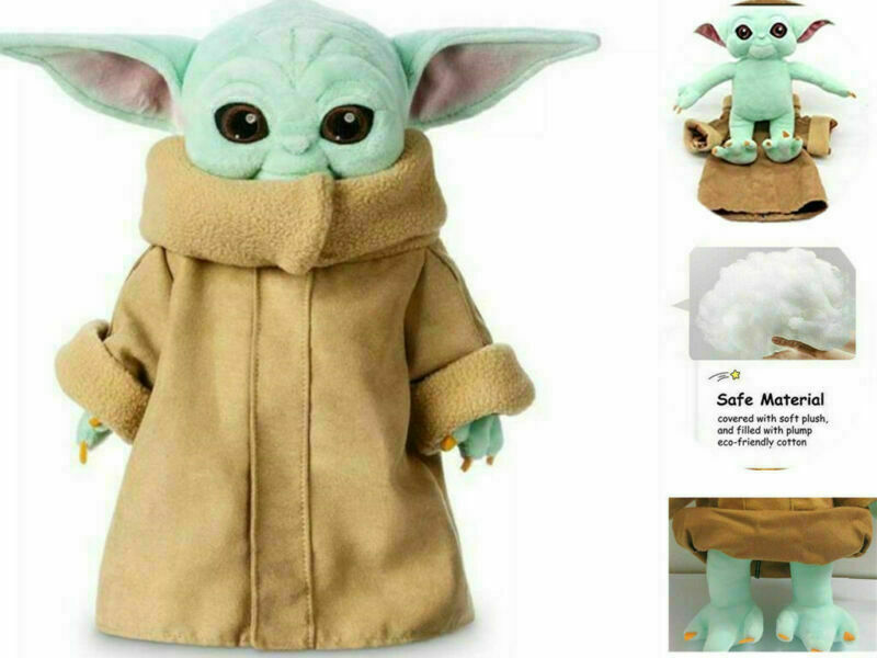 Búp bê nhồi bông hình em bé Yoda 30cm trong phim Star Wars