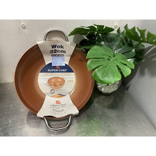Chảo xào Ceramic chống dính Super Chef SC-W1532 32cm (dùng được bếp từ)