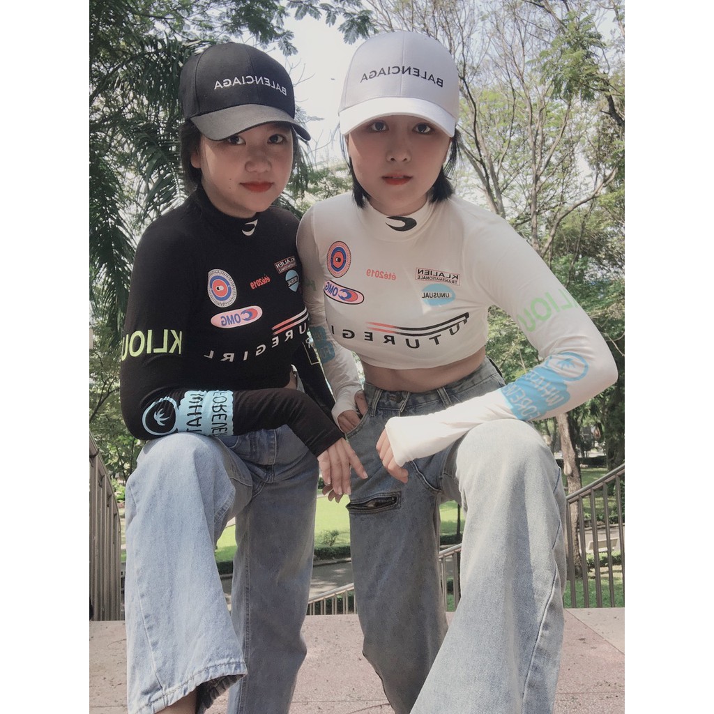 Áo Thun Nữ Thể Thao Tay Dài Cá Tính Chất COTTON Thoáng Mát