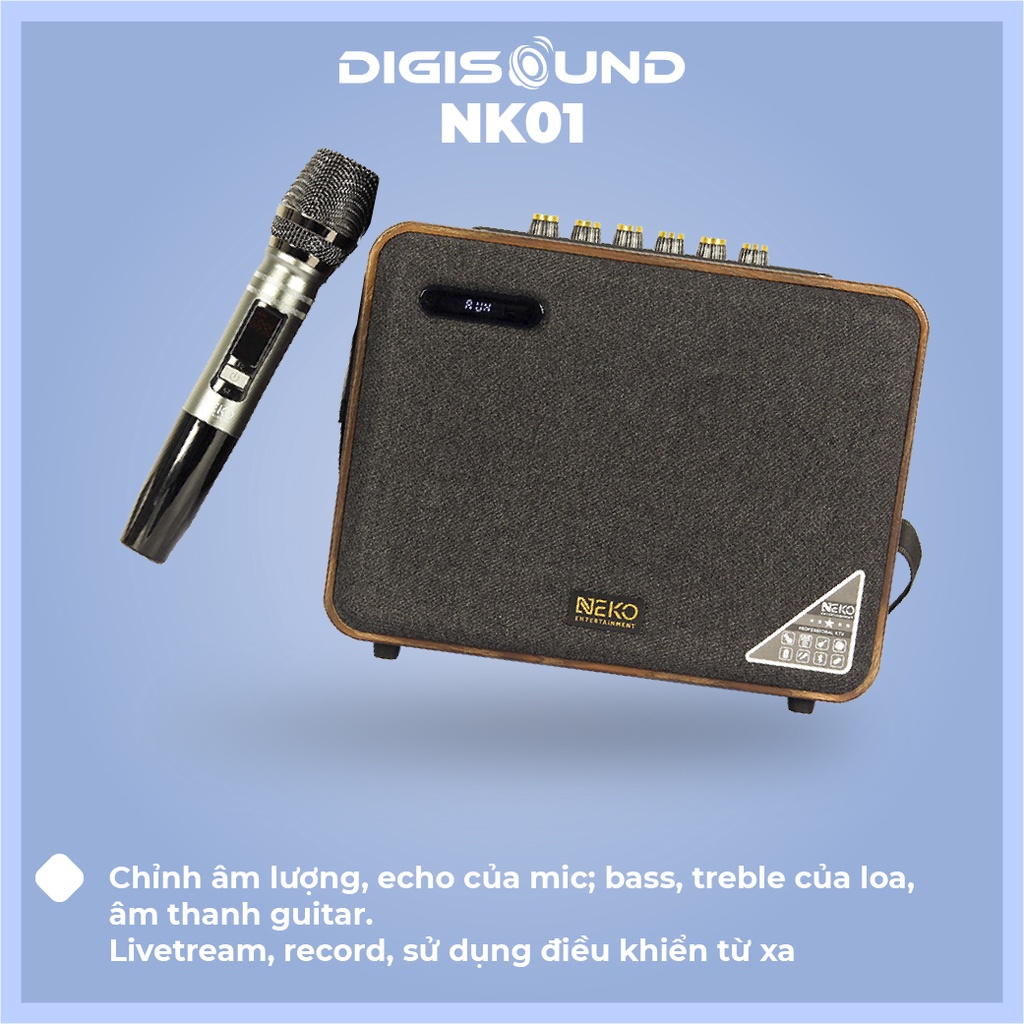 Loa bluetooth karaoke, di động Neko NK01 kèm mic, công suất 40W [chính hãng]