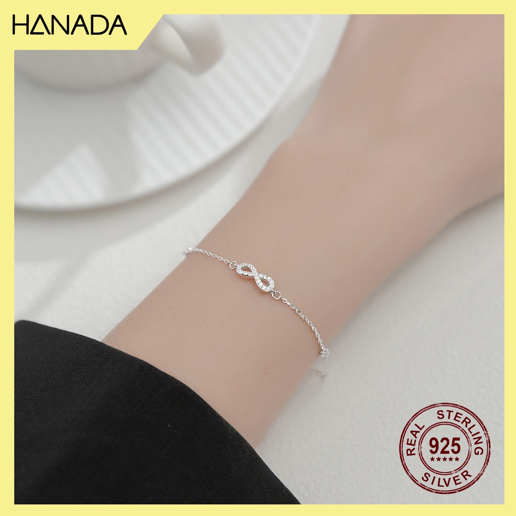 Lắc Tay Bạc 925 Hanada Vô Cực Đá 0235 I12