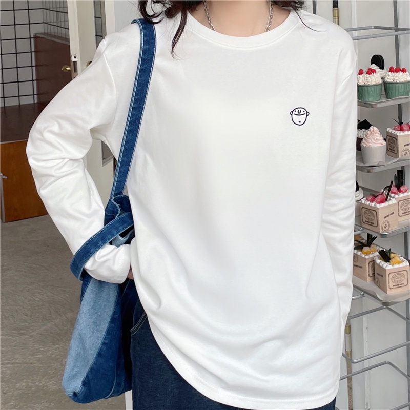 SUXI Áo thun dài tay thiết kế mới thời trang theo phong cách hàn quốc dành cho nữ