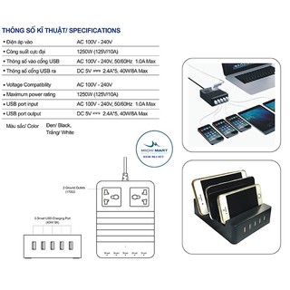 Trạm sạc thông minh LIOA 2D22N5USB