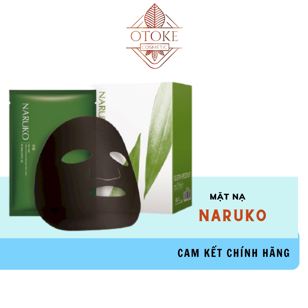 Hộp 8 Miếng Mặt Nạ Kiểm Soát Dầu và Mụn Trà Tràm Naruko Tea Tree 26ml/miếng