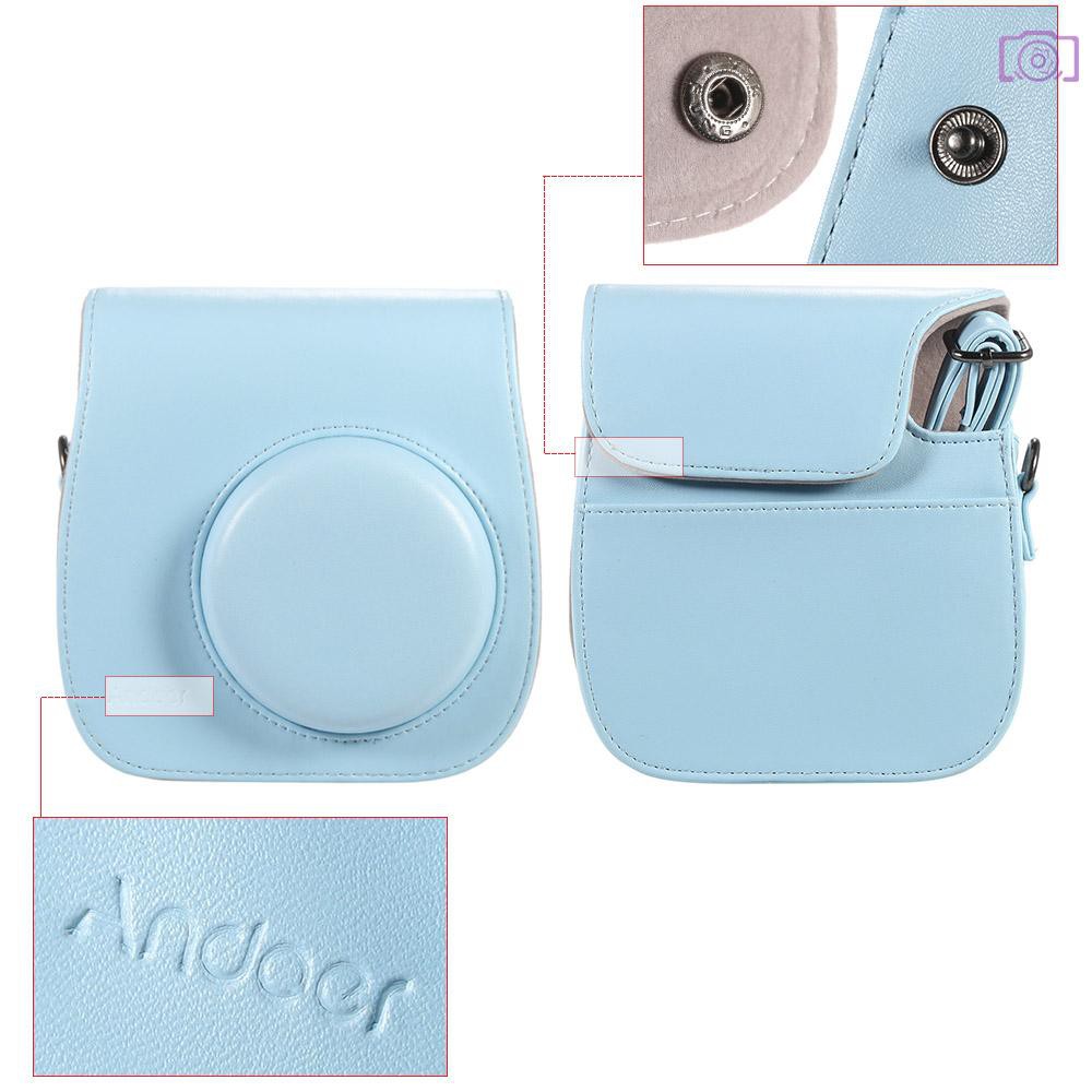 Túi Đựng Máy Ảnh Bằng Da Cho Fuji Fujifilm Instax Mini 8 / 8s / 8 + / 9