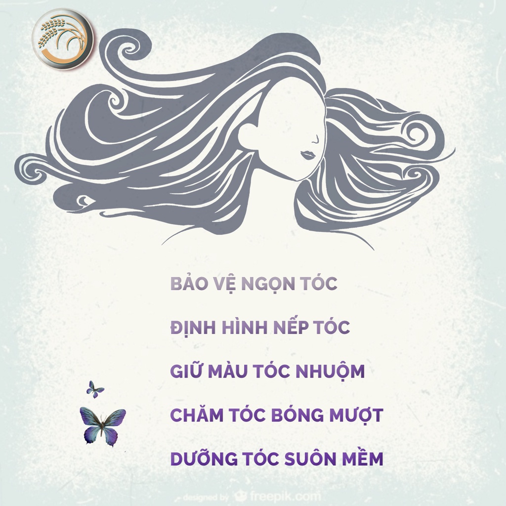 Dầu dưỡng tóc xoăn, khô &amp; siêu khô từ Oải Hương mướt mềm, định hình nếp, bảo vệ màu tóc QUÊ MỘT CỤC 50ml (handmade