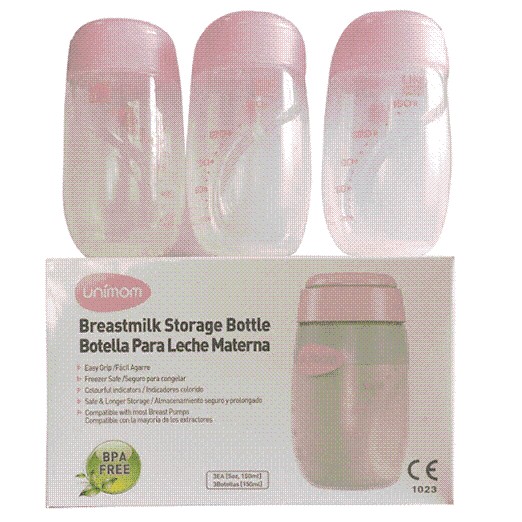 Bộ bình trữ sữa Unimom BPA Free, set 3 UM872170