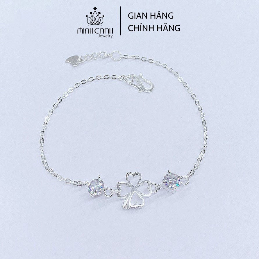 Lắc Tay Bạc Cỏ 4 Lá Loại Rỗng May Mắn - Minh Canh Jewelry