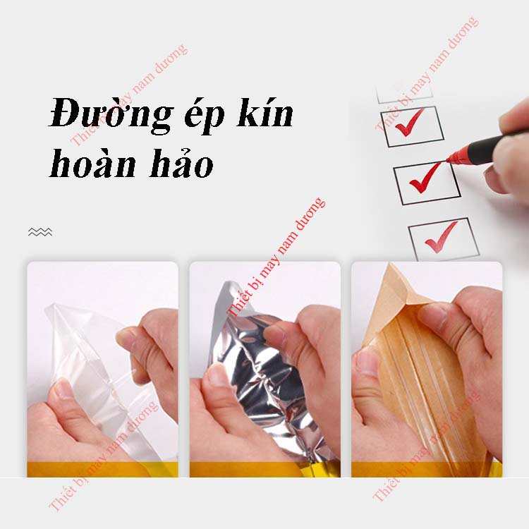 Máy hàn miệng túi dập chân 500 mm