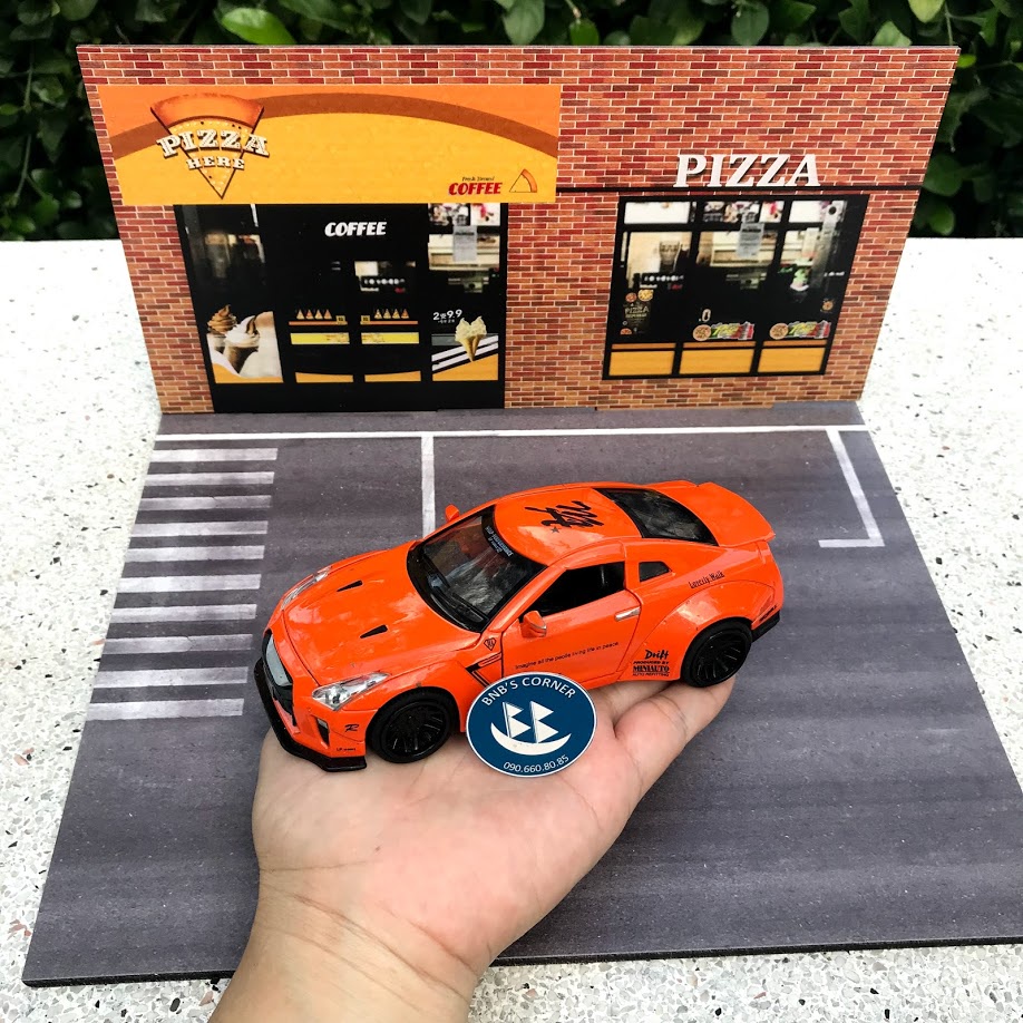 Gara trưng bày bằng gỗ dành cho xe mô hình 1:32 - Mô hình cửa hàng/tiệm sửa xe