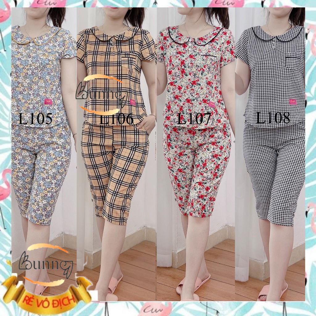 Đồ bộ nữ, quần áo nữ mặc nhà, bộ quần áo lửng lụa hàn mềm mát