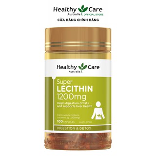 Viên uống tinh chất mầm đậu nành Super Lecithin Healthy Care Úc, 100 viên