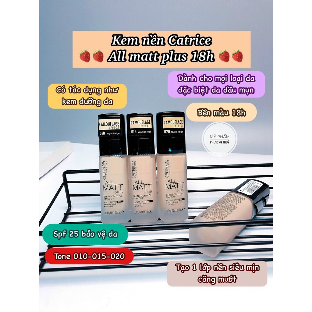 [AUTH] Kem nền Catrice all matt plus 18h