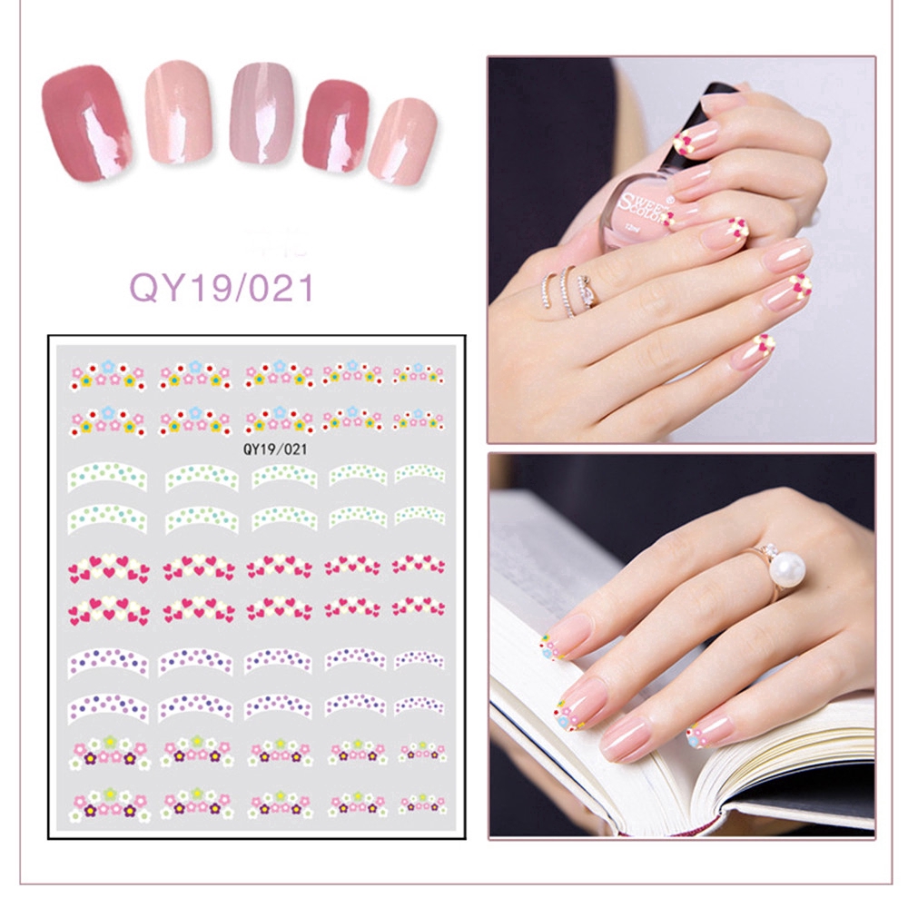 [Hàng mới về] Miếng dán móng tay họa tiết lá cây mới mẻ xinh xắn chống nước