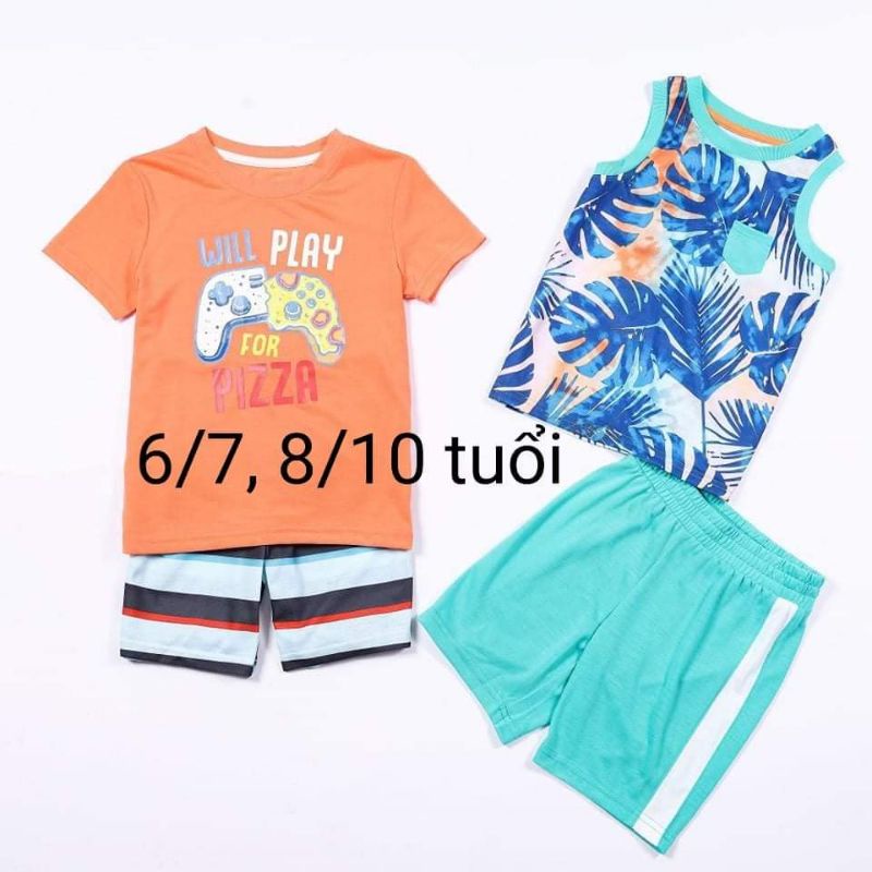 Bộ cotton dư xịn cho bé trai sz 4/5-8/10 tuổi.