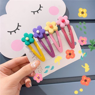 KẸP TÓC NHIỀU MÀU PHỐI HOA NĂM CÁNH