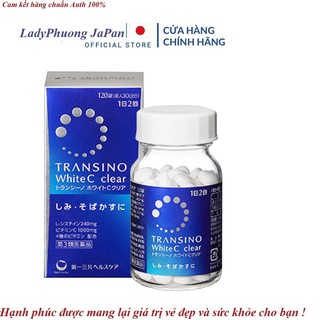Viên uống trắng da Transino White C Clear Nhật 120 viên