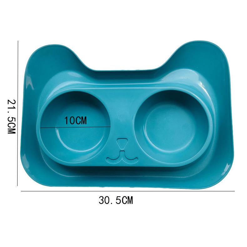 Bát ăn đôi có rãnh chống kiến chất liệu nhựa cao cấp cho chó mèo thú cưng | Bé Ba Petshop