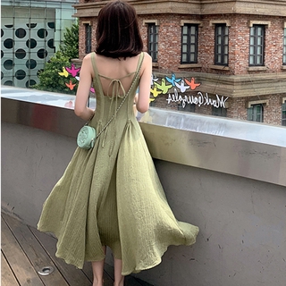 Đầm 2 dây dáng xòe thời trang hè trẻ trung cho nữ Váy