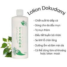 Nước hoa hồng giảm mụn Dokudami - Lotion rau diếp cá, tía tô