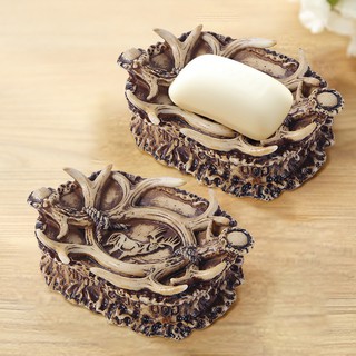 Khay để xà bông trang trí sừng hươu - Decor đồ trang trí phong cách Cowboy Viễn Tây