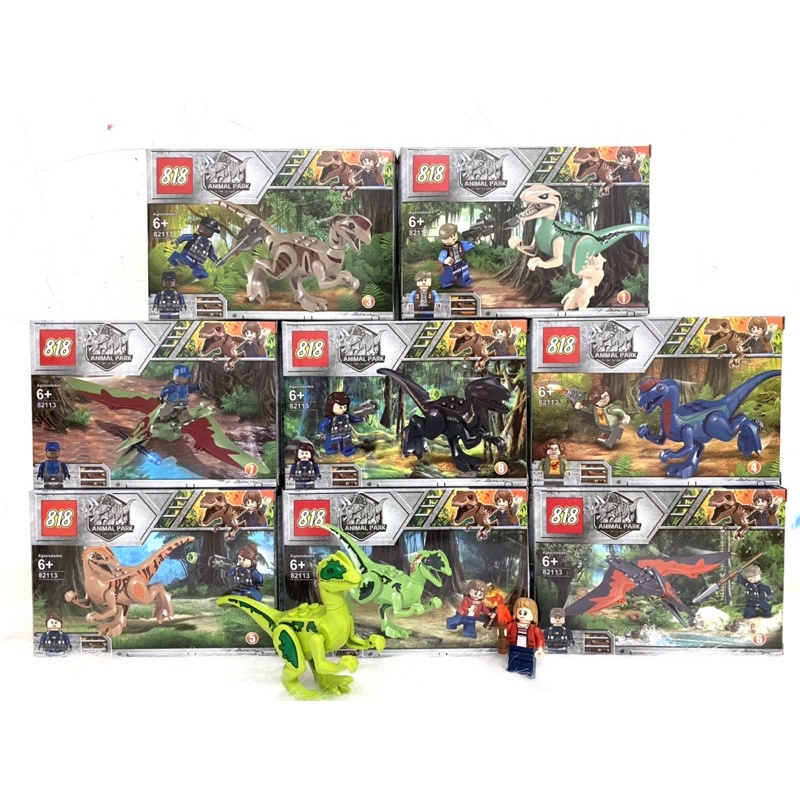 BỘ 8 HỘP LEGO LẮP RÁP KHỦNG LONG 82113