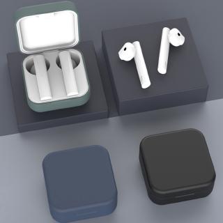 Vỏ bọc bảo vệ hộp đựng tai nghe Xiaomi Air2 SE bằng silicon mềm chống sốc kèm móc khóa