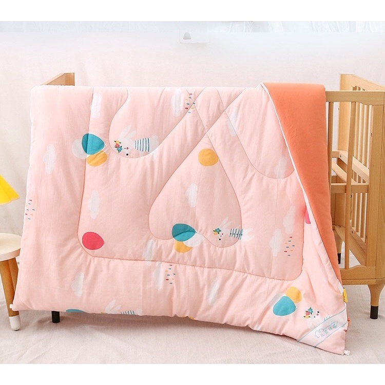 Chăn Cotton Trần Bông Siêu Nhẹ, Siêu Ấm Cho Bé Họa Tiết Đáng Yêu