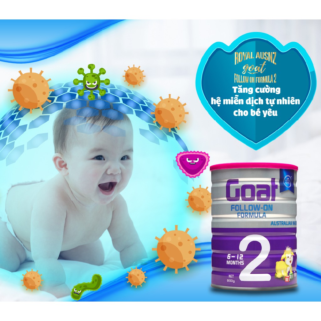 Sữa Dê Hoàng Gia Úc Goat Follow-On Formula 2 Bổ Sung Dinh Dưỡng Cho Bé ROYAL AUSNZ 800g