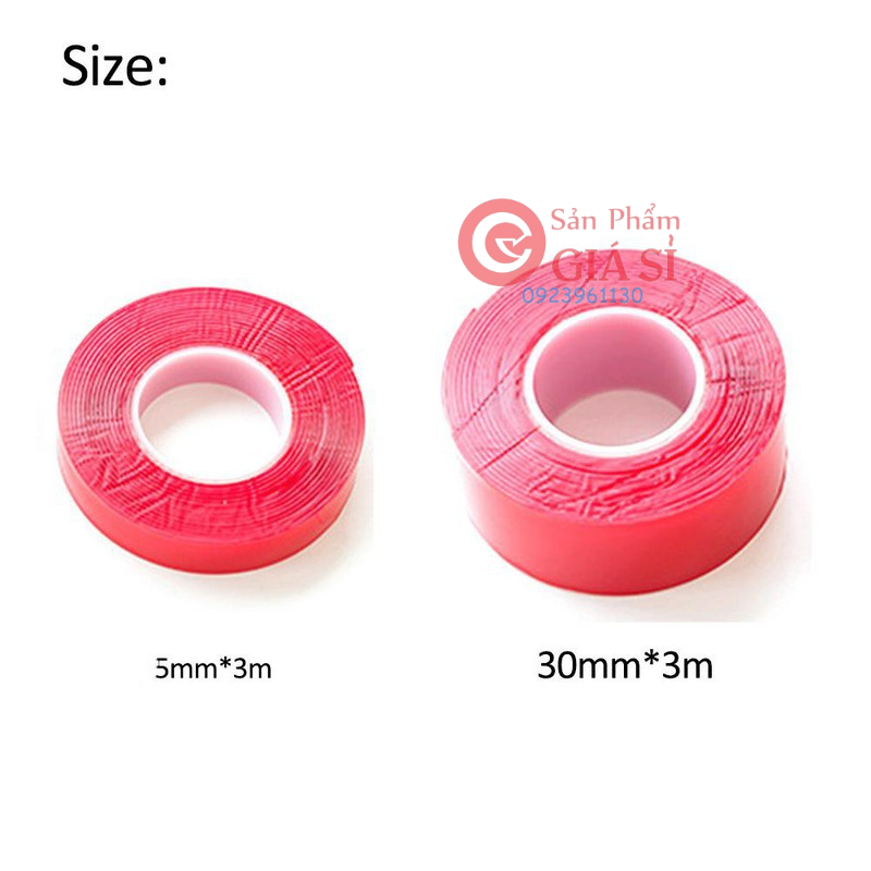 băng keo 2 mặt trong suốt 5mm x 3 mét ❤️freeship❤️