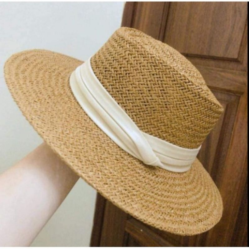 Mũ phớt cói đi biển vành nhỏ cao cấp