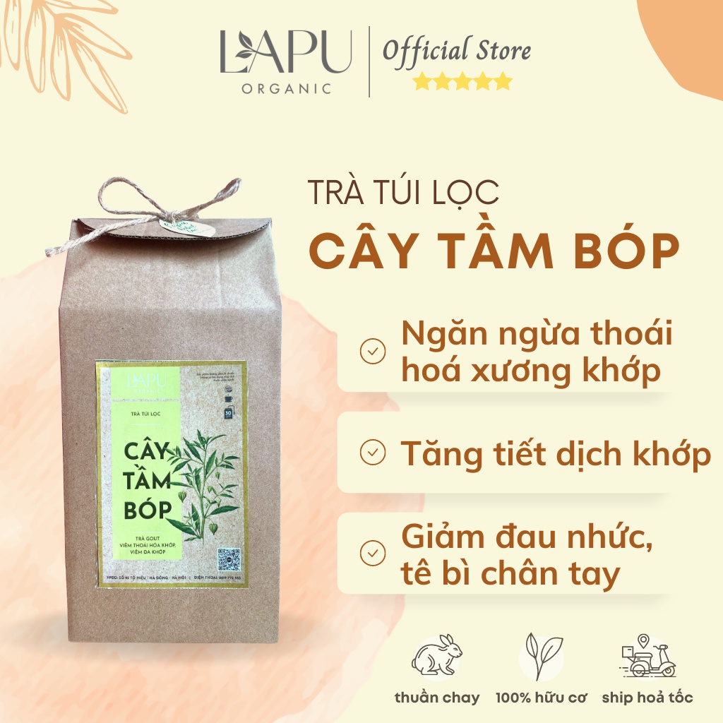 Trà xương khớp - Trà gout túi lọc hỗ trợ giảm đau, hết đau nhức xương khớp, tăng khả năng vận động -100% thiên nhiên