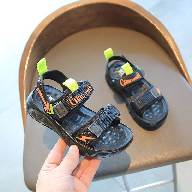 Sandal cao cấp cho bé trai, bé gái đi học khâu đế có size 26 -41 siêu bền êm chân quai dán tùy chỉnh (6606)