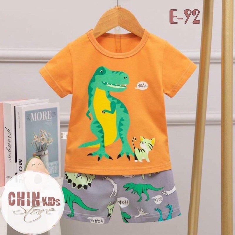 combo 3 bộ cotton mặc nhà hàng quảng châu cho bé trai và bé gái