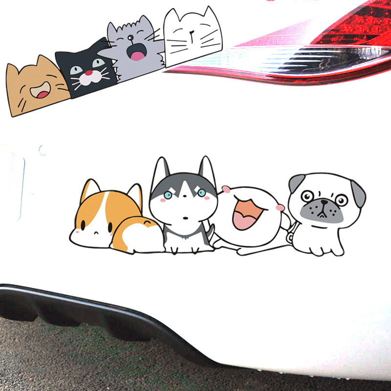 [Mới 2020!!]Miếng Dán Trang Trí Xe Hơi Hình Gấu Hoạt Hình Chống Thấm Nước