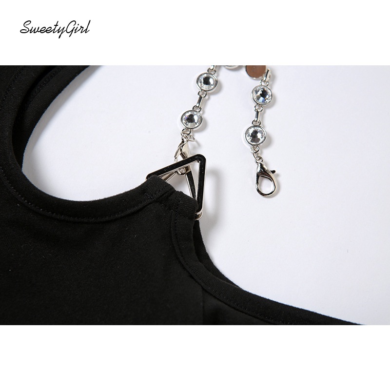 Áo croptop tay dài cổ tròn màu trơn dáng ôm năng động dành cho nữ