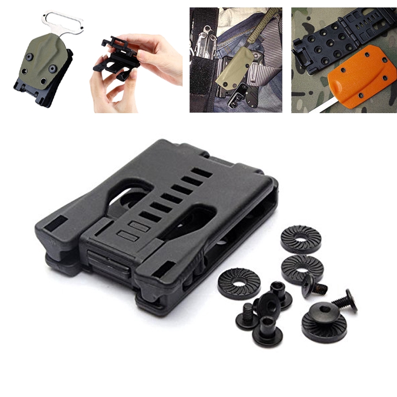 K sheath Kydex Waist Clip Back Clamp Belt scabbard Kit Attach Knife Flashlight Outdoor Tool Hunt Camp Hike Fish bushcraft spike tactical military army edc gear multipurpose multifunction multi gadget