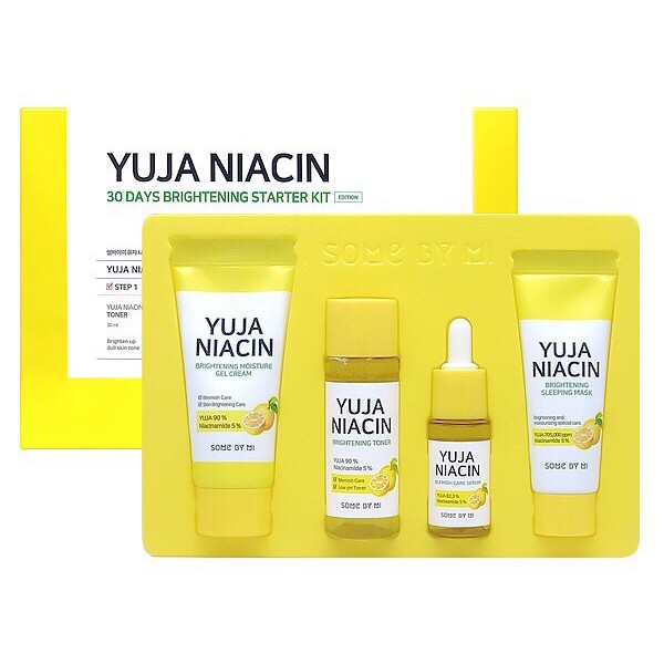 Bộ Kit 4 Sản Phẩm Dưỡng Trắng, Mờ Thâm Some By Mi Yuja Niacin Minisize