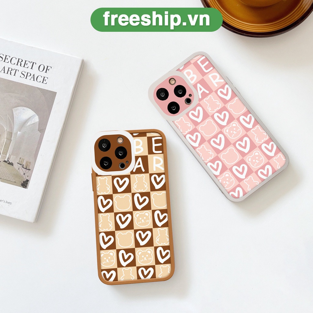 Ốp lưng iphone cạnh vuông lỗ camera gấu tim 6s/6splus/7/7plus/8/8plus/x/xr/xs/11/12/13/pro/max/plus/promax- G4-7