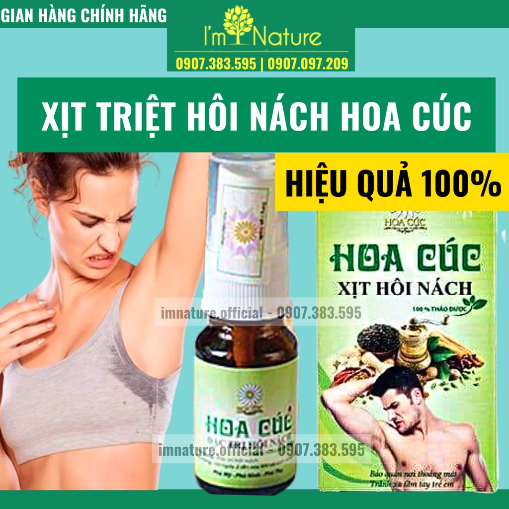 Xịt Hôi Nách Hoa Cúc Chính Hãng 10ml - Triệt Thâm - Ngăn Tiết Mồ Hôi - Hôi Nách Lâu Năm