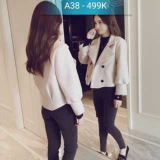 Áo khoác dạ nữ sang chảnh phong cách Hàn quốc