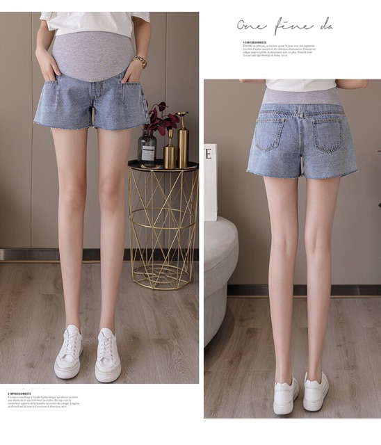 🤰quần short denim mỏng cho mẹ bầu- hàng quảng châu shop(sẵn hàng giao ngay )