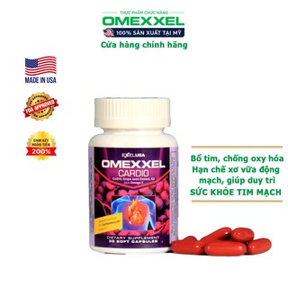 Viên uống hỗ trợ tim mạch Omexxel Cardio 30 viên - Xuất xứ Mỹ